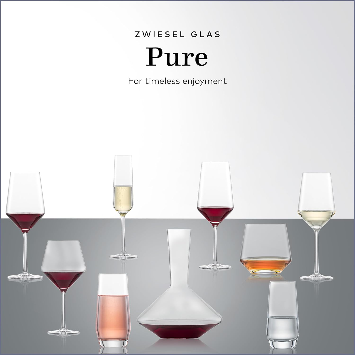ZWIESEL GLAS Pure Champagne Glass (Set of 2), Champagne Flutes with Effervescent Point, Dishwasher-Safe Tritan Crystal Glasses, Made in Germany (7 Ounce)
