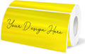 2x4 Inch Holographic Thermal Labels, Yellow Direct Thermal Stickers Label, Self-Adhesive Glitter Thermals Printer Sticker Labels, Perforation Line Design- 200Pcs/ 1 Roll
