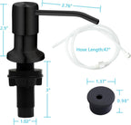 Soap Dispenser for Kitchen Sink, Kichen Sink Soap Dispenser, 47" Extension Tube kit, Under Sink Soap Dispenser Pump, No Need More Refills, Good Suction Power, Black