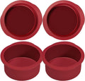 Nalchios 4 Inch Silicone Round Cake Pans Set of 4, Non-stick Easy Releasing Mini Cake & Pizza Pans, Flexible BPA Free Silicone Baking Mold for Layer, Mini & Cheese Cake