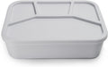 Ullabelle Leak Proof Bento Box Food-Grade Silicone Bento, BPA, Phthalate, Lead, & PVC Free - Bento Lunch Box for Daycare, Kids, & Adults - Leak Resistant Sets With Lids Snack Box Container (Grey 4)