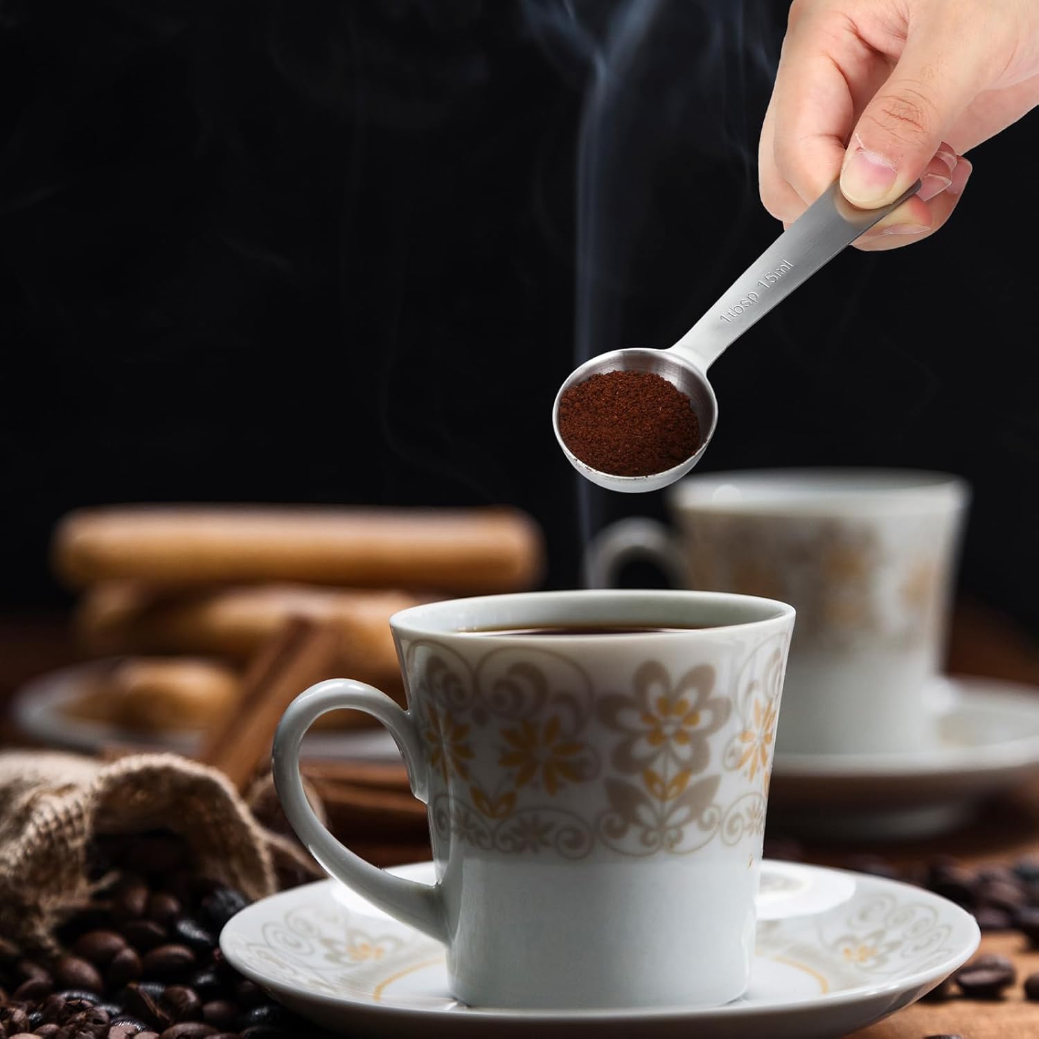 2 Pcs Measuring Spoons Tablespoon Measuring Spoon 1 Tbsp (3 tsp | 15 ml |15 cc| 0.5 oz) Mini Spoons Stainless Steel Measuring Spoons for Kitchen Cooking Spoon(Silver)