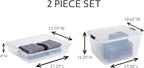 Rubbermaid Cleverstore 74 Qt Clear Storage Bins with Lids and Nesting Tray, 4-Pack, Stackable, BPA-Free, Made in USA