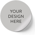 100 Custom Vinyl Stickers - Upload Your own Image, Text, Design, Logo - Personalized Logo Labels for Handmade, Packaging, Bottle, Jars, Candle, Brand Stickers (Gray, 1x1)