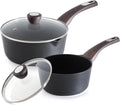 SENSARTE 2.0 & 3.0 Quart Sauce Pan Sets with Lid, Cooking Pots Set, Nonstick Saucepan Set with Pour Spout, Small Kitchen Pot, Non toxic Saucepot, Induction Comptable, Easy to Clean, PFOA Free