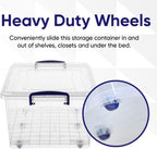 Superio Storage Bins with Lids, Clear Plastic Containers for Organizing, Stackable Totes, BPA Free, Odor Free, Organizer Boxes for Home, and Dorm (4 Pack, 32 Quart)
