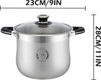 Vivicreate Stainless Steel Stock Pot with Lid for Induction Cooking Boiling Pasta Stew Soup Large Capacity Cookware with Handles for Kitchen Spaghetti Olla Olla de Acero Inoxidable (14.5 QT)