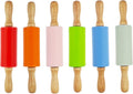 6 Pack Small Rolling Pin for Kids, Kids Rolling Pin for Home Kitchen (6 colors) (9 Inch)