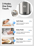 SUNLY Touchless Automatic Soap Dispenser – Clog-Free Pump, 0.2s Fast Sensor, USB-C Rechargeable, Smudge-Resistant Stainless Steel, for Kitchen & Bathroom Soap Dispenser