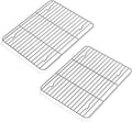2 Pack Cooling Rack for Baking Stainless Steel, Heavy Duty Wire Rack Baking Rack, 11.7" x 9.4" Cooling Racks for Cooking, Fits Small Toaster Oven, Dishwasher Safe
