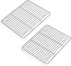 2 Pack Cooling Rack for Baking Stainless Steel, Heavy Duty Wire Rack Baking Rack, 11.7" x 9.4" Cooling Racks for Cooking, Fits Small Toaster Oven, Dishwasher Safe
