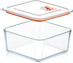 NUTRIUPS 1.1QT Square Glass Baking Dish with Lid, 6×6 inches Deep Small Baking Dish with Lid, Square Glass Baking Dishes for Oven