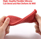 4 Pieces Silicone Hot Tool Holder Heat Resistant Potholder Cookware Handle Non Slip Rubber Pot Holders Handles Grip Covers for Cast Iron Skillet Silicone Cooking Kitchen Suits