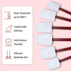 16.5 INCH Silicone Spatulas Heat Resistant Heavy Duty Rubber Spatulas Commercial Spatulas Set for Kitchen Use Silicone Cooking Utensils Sets of 2