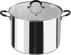 Cook N Home Stockpot Large pot Sauce Pot Induction Pot With Lid Professional Stainless Steel 20 Quart, with Stay-Cool Handles, silver
