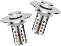Upgraded 2pcs Bathroom Sink Stopper Drain Strainer for 1.1-1.45 Inch,Universal Pop Up Stopper with Removable Stainless Steel Filter Basket Hair Catcher,Brass Bounce Core for US Universal