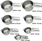 Stainless Steel Measuring Cups and Measuring Spoons Set with Circular Connector,Kitchen Measuring Spoons and Cups，kitchen tool for cooking and baking(13 Piece Set)