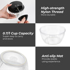 ZHANG XIAO QUAN SINCE 1628 Manual Vegetable Chopper, Hand Pull String Vegetable Garlic Mincer Onion Cutter for Veggie, Peppers, Tomatoes, Ginger, Fruits, Nuts, 2.2 Cup(550ml) Small Food Chopper