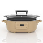 MAGNIFIQUE 6 Quart Multi-Cooker, with 8-in-1 Casserole Programmable Slow Cooker, Dutch Oven, Pasta, Nonstick, Oven Safe Pot to 500°F Brown Sugar