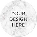 100 Custom Vinyl Stickers - Upload Your own Image, Text, Design, Logo - Personalized Logo Labels for Handmade, Packaging, Bottle, Jars, Candle, Brand Stickers (Silver Marble, 4x4)