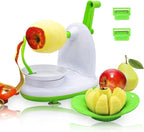 Upgraded Apple Peeler and Corer for Apple Pear Citrus Manual Rotating Kitchen Gadget Includes 2 Replacement Heads and 1 Splitter (whitish green)