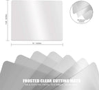 Fotouzy Flexible Plastic Cutting Boards for Kitchen, 4 Frosted Clear Cutting Mats 15 x 12 In, BPA-Free, Non-Porous, and Dishwasher Safe, Set of 4