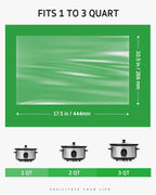 Syntus Slow Cooker Liners, 10 Count Cooking Bags Small Size Disposable Pot Liners Plastic Bags, Fit 1QT to 3QT for Slow Cooker Cooking Trays, 10.5"x 17.5", 10 Liners