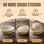 Trailblaze Banneton Bread Proofing Basket Set – Complete Sourdough Bread Baking Supplies – Sourdough Starter Kit – Sourdough Proofing Basket Gift for Bakers - Bread Baskets (9" Round & 10" Oval)