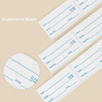 QWORK Dissolvable Food Labels (1000pcs) - 2 Rolls Removable Labels for Food Containers, Freezer Labels, Writeable Date Labels