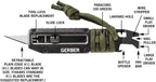 Gerber Gear Prybrid X EDC Multitool Pocket Utility Knife - Razor Knife with Retractable Hobby Blade and Pry Bar - Green