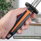 Selected High-Carbon Steel Honing Rod - Honing Steel Made of Hardened with Classic Simplicity Handle Sharpening Steel for Knife Sharpeners for Kitchen Knives (12IN-Flat)