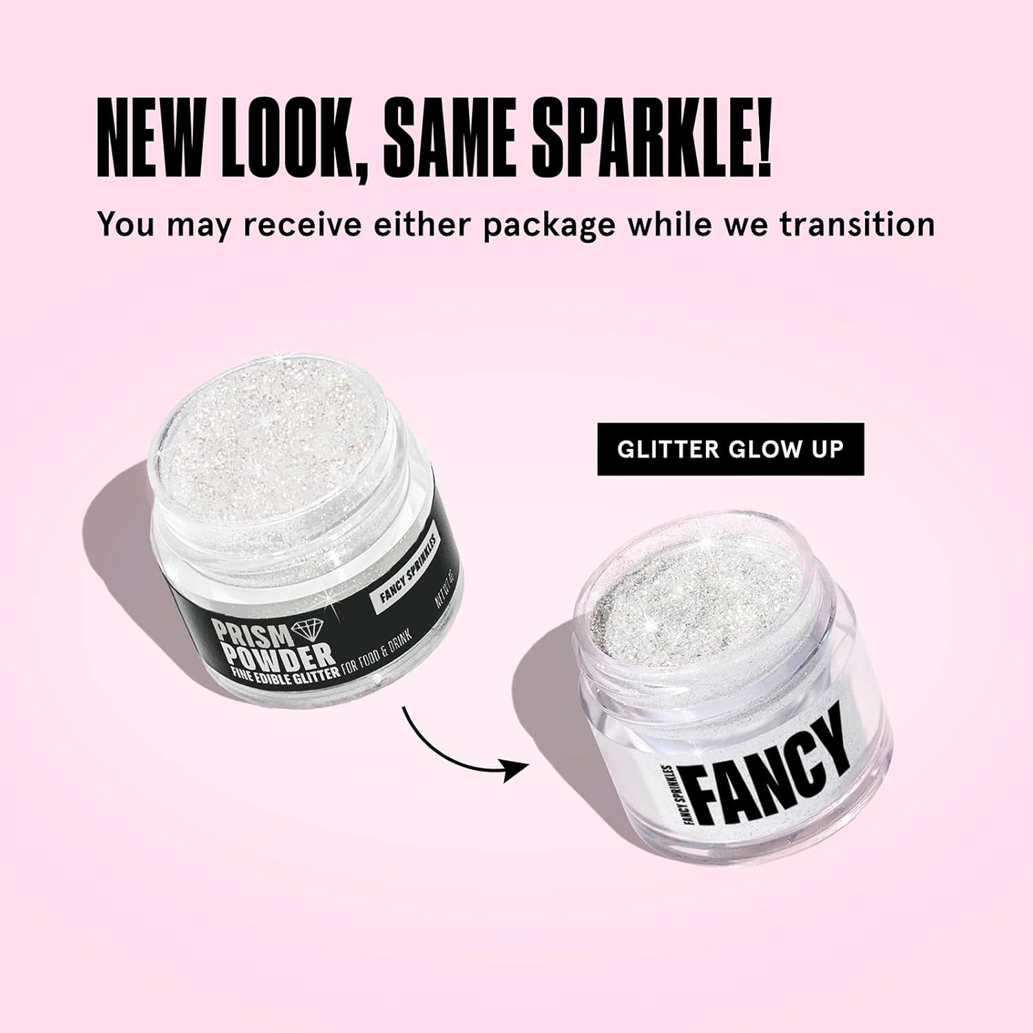 Fancy Sprinkles Diamond White Premium Edible Glitter, 100% Edible Glitter for Sparkling Food & Drinks No Taste or Texture (4gm)