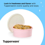 Tupperware Heritage Collection 7.6 Cup Cookie Canister, Vintage Light Pink Color, Dishwasher Safe and BPA Free Container (1.8 L)