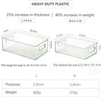 Hudgan Set Of 8 Fridge Organizer Bins, Stackable Plastic Organizer Bins for Fridge Pantry, 4 Large and 4 Small Refrigerator Organizers and Storage - Food Safe, BPA Free