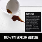 GORILLA GRIP Silicone Coffee Mat, Espresso Drink Bar Station Accessories, Use Under Machine, Waterproof Heat Resistant Multi-Use Dish Drying Mats, Stays in Place, Kitchen Home Decor, 11.5x18.5, White