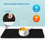 AECHY Extra Large Silicone Mat 35.3"x23.5"x0.08", Multipurpose Silicone Mat Thick Heat Resistant Mat Shipped Rolled Up Kitchen Counter Mat Waterproof Nonslip Silicone Mats for Kitchen Counter Black