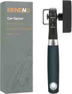 Beneno Can Opener, Manual Side Safe Cut Can Opener Smooth Edge with Durable Sharp Blade, Effort-Saving Knob & Comfortable Non-slip Handle, Green
