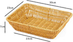 Fruit Baskets Wicker Bread Basket, Woven Tabletop Food Fruit Vegetables Serving, Restaurant Serving Basket,Shape (Rectangular)