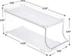 Sorbus Soda Can Organizer for Refrigerator - Stackable Holder Dispenser With Lid for Fridge, Pantry, Freezer - Holds 9 Cans Each, BPA-Free, Clear Design, Drink Organizer (2-Pack)