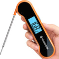 0.5 Sec Instant Read Meat Thermometer Digital with ±0.5℉ Precision, Food Thermometer for Cooking Kitchen Gadgets, Oven Grill Candy BBQ Essentials Accessories, Gifts for Him Dad Men Birthday, Orange