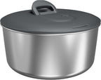 Zyliss Easy Spin Salad Spinner - Fruit & Veggie Dryer - Produce Spinner & Cleaner for Salad Prep - Dishwasher-Safe Kitchen Essential - Non-Slip Bowl with Pull Handle - New Stainless Easy Spin Large