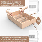 8 Pack Adjustable Drawer Dividers for Clothes,5" High Expandable From 13-22" Clear Drawer Organizers, PC Plastic Separators for Dresser/Bedroom/Bathroom/Kitchen/Office Storage