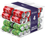 ClearSpace Soda Can Organizer & Soda Can Dispenser for Refrigerator - Fridge Organizer & Stackable Drink Organizer for Fridge, Can Organizer for Refrigerator - Holds 12 Cans Each, BPA Free - 4 Pack