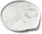 Oversized Spoon Rest,Ceramic Spoon Rest for Kitchen Counter Dishwasher Safe Marble Decor Spoon Holder for Kitchen,7 Inches