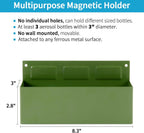 Magnetic Aerosol Spray Can Holder, Magnet Toolbox Bottle Holder, Tool Box Storage Rack for Garage and Home, Craft Workspace, Mechanic Paint Bottle Can Organizer, Green, 3"x8.3"