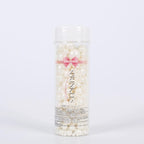 Kasvan White Pearl Sugar Sprinkles - Edible Candy Pearls 130g/4.58 Oz, Mix Size, Baking Cake Decorations, Ice Cream Toppings and Cookie Decorating, Wedding Party Chirstmas Supplies