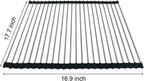 Ahyuan Roll up Dish Drying Rack Over The Sink Kitchen Roll up Sink Drying Rack Portable Dish Drainer Foldable Dish Drying Rack (Black, 17.8''X15.8'')
