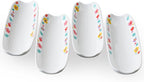 Cinf Ceramic Corn Cob Holders 8.8" Corn Dishes Set of 4 Trays Non-slip Bottom Microwave Dishwasher Oven Safe (Hawaii Flower)
