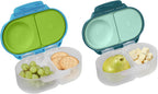b.box Snack Box (2-pack) Reusable Snack Containers with Lids – Bento Box for Kids & Toddlers, Leakproof Lunch Box, BPA-Free and Dishwasher Safe Snack Container (O'Breeze + Emerald, 1 3/4 Cup)