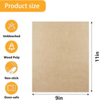 9 x11 Inch Air Fryer Parchment Paper Liners, 100 Sheets Unbleached Pre-Cut Non-Stick Baking Sheets Disposable for Cuisinart Air Fryer Toaster Oven for Ninja Foodi, Breville, Gowise, Black Decker